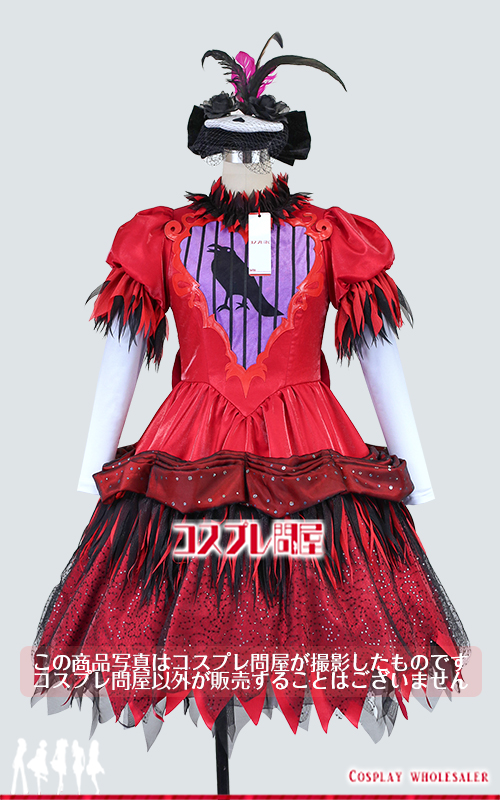 東京ディズニーランド（TDL） スプーキー“Boo!”パレード 女性ダンサー ゴスロリ 赤 パニエ付き レプリカ衣装 フルオーダー [3394]