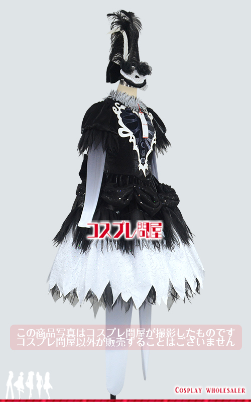 東京ディズニーランド（TDL） スプーキー“Boo!”パレード 女性ダンサー ゴスロリ 黒 パニエ付き レプリカ衣装 フルオーダー [3394A]