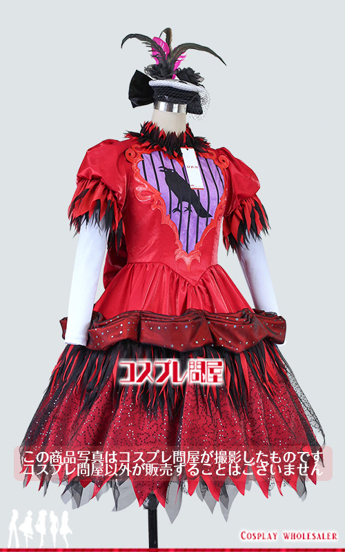 東京ディズニーランド（TDL） スプーキー“Boo!”パレード 女性ダンサー ゴスロリ 赤 パニエ付き レプリカ衣装 フルオーダー [3394]